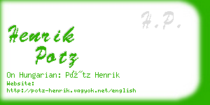 henrik potz business card